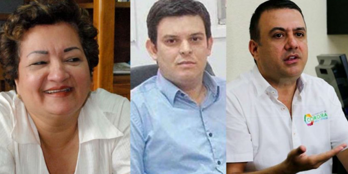 Martha Sáenz Correa; Alejandro José Lyons Muskus y Edwin José Besaile Fayad.