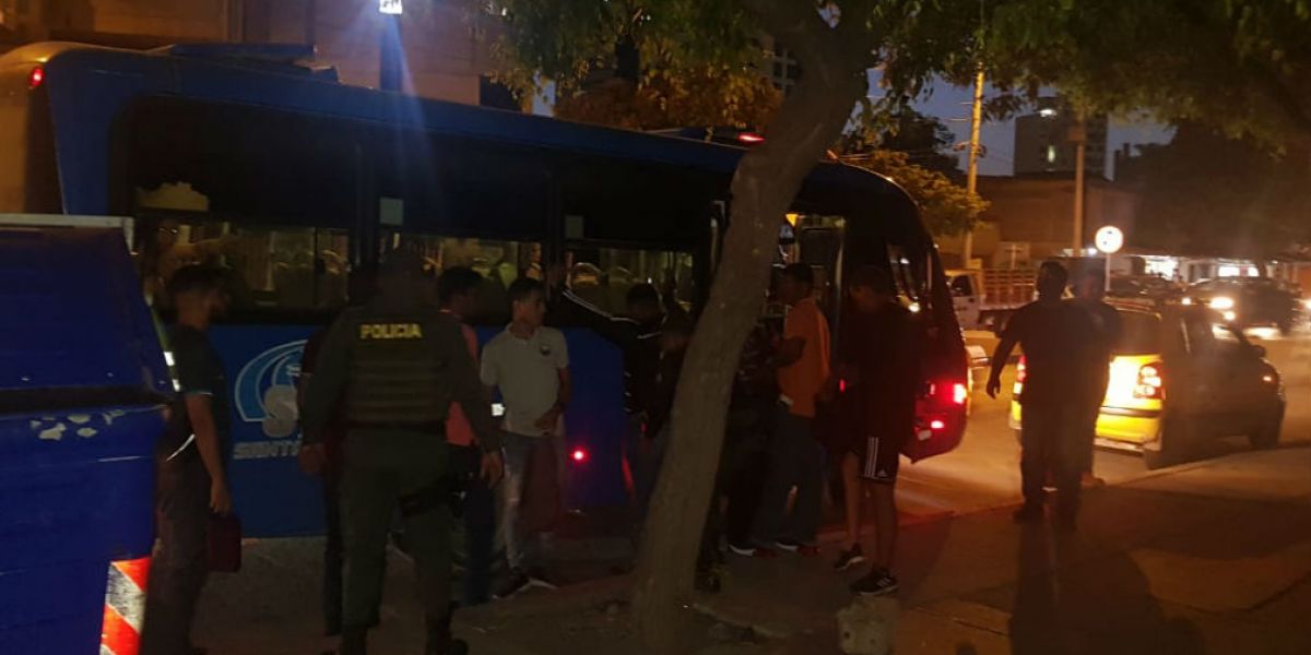 Imagen de los operativos realizados durante la noche