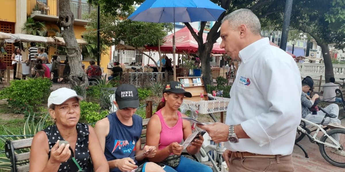 Repartición de volantes  previniendo sobre la Trata de personas