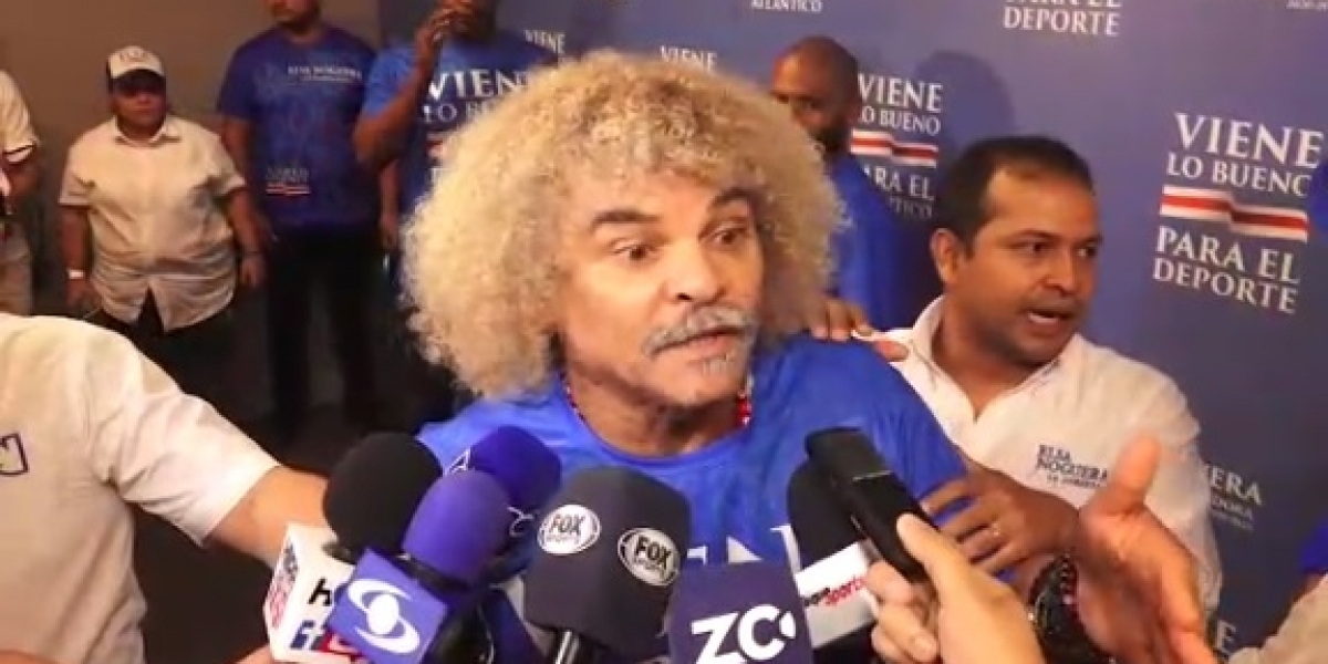 Pibe Valderrama en declaraciones a los medios.