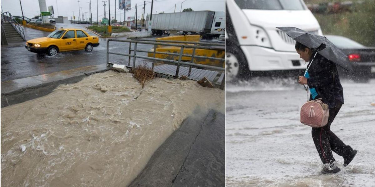 Lluvias en el norte de México por la tormenta Fernand.