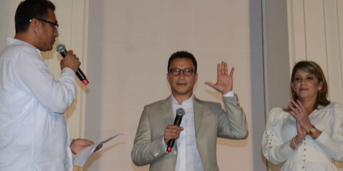 Seguimiento.co Carlos Caicedo, durante su posesión como gobernador del Magdalena.
