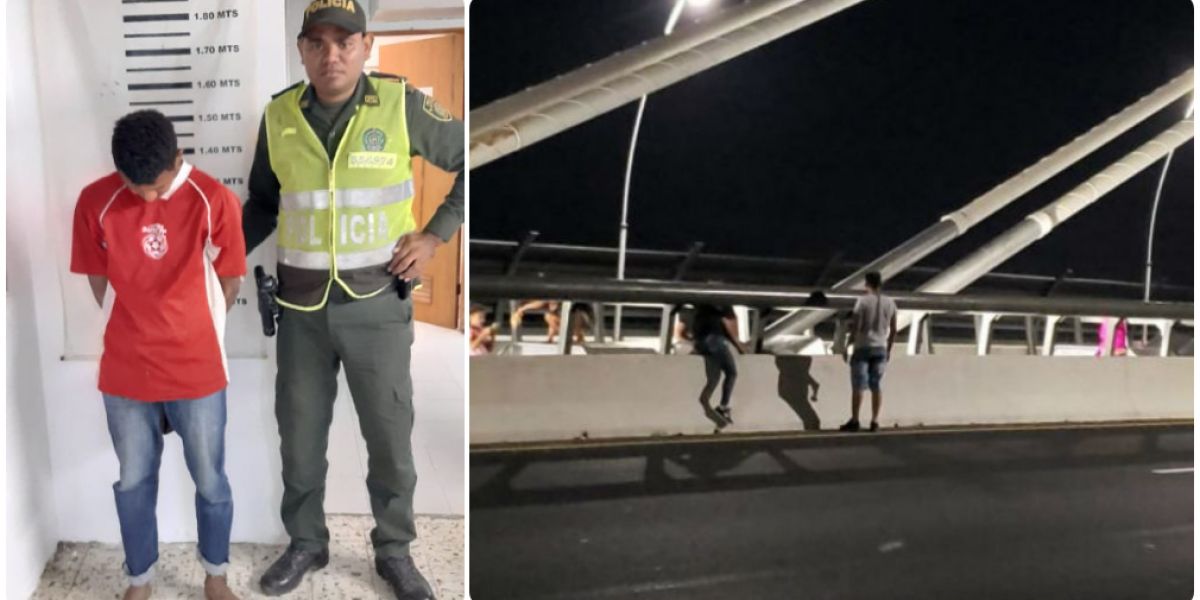 Captura de Manuel Martínez Fernández, tras la denuncia de robos en el nuevo puente Pumarejo.