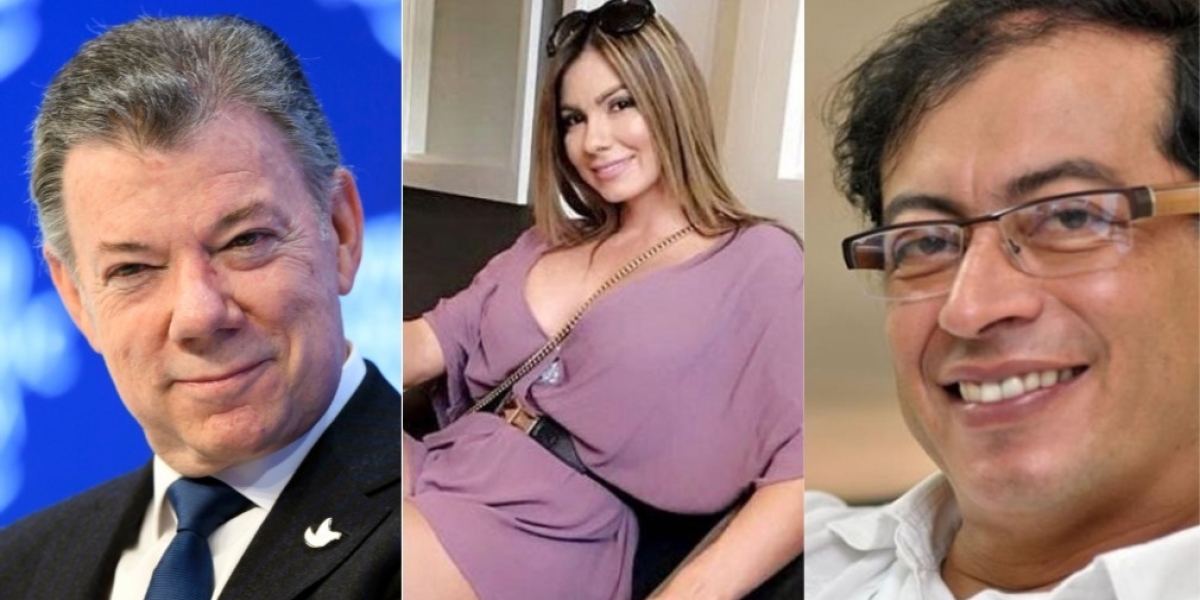 Juan Manuel Santos, Esperanza Gómez y Gustavo Petro.