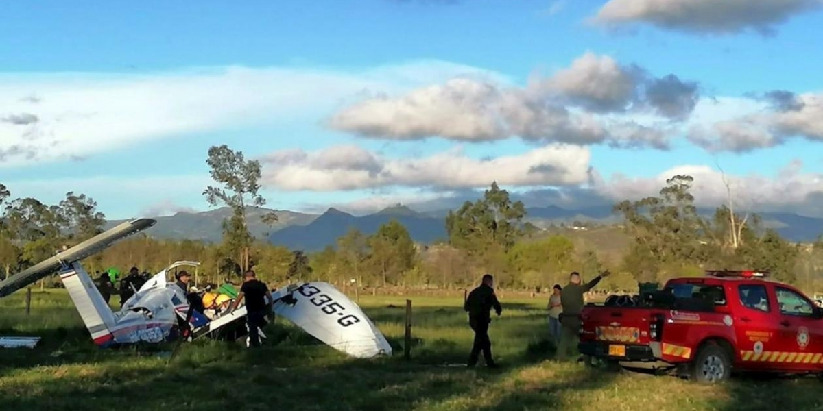 Avioneta accidentada.