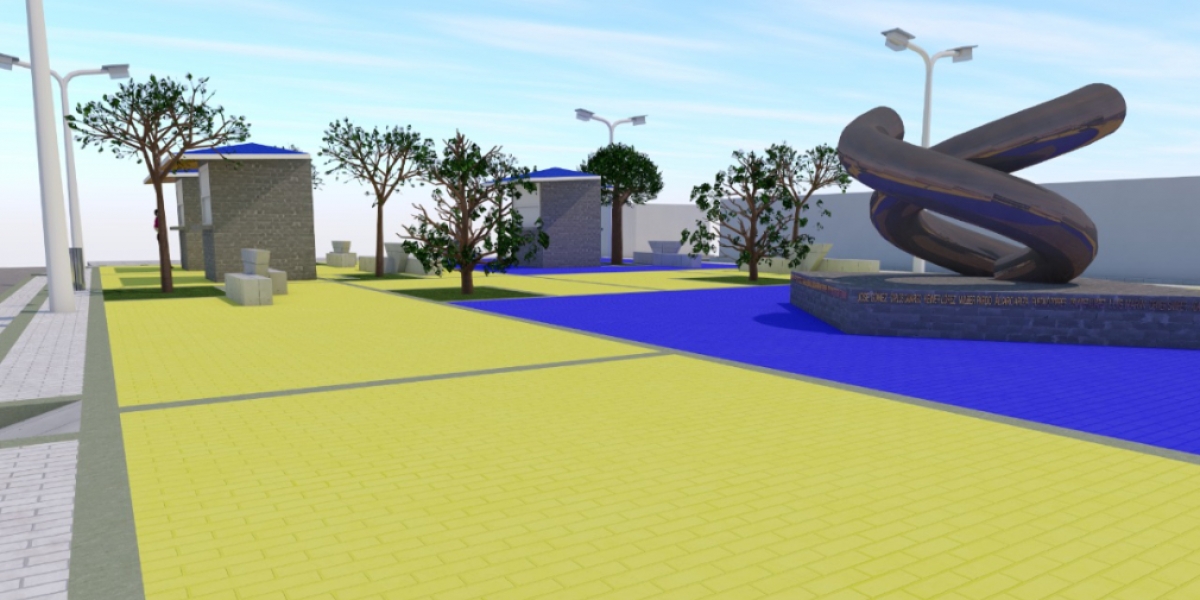 Cortesía Esta es la plaza que propone construir la alcaldía de Puebloviejo con recursos de regalías.