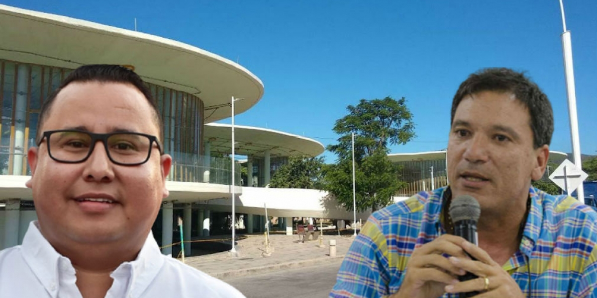 Juan Carlos Palacio (der), concejal de Santa Marta, dijo que iba a denunciar al secretario de Infraestructura.