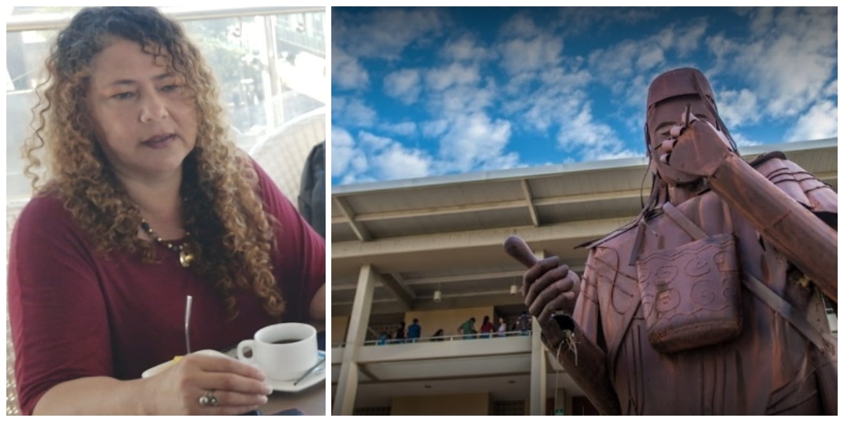 Seguimiento.co Patricia Obregón (izquierda), estudiante de la Unimagdalena que ha sido reconocida como víctima de las luchas estudiantiles de los años 90 y 2000.