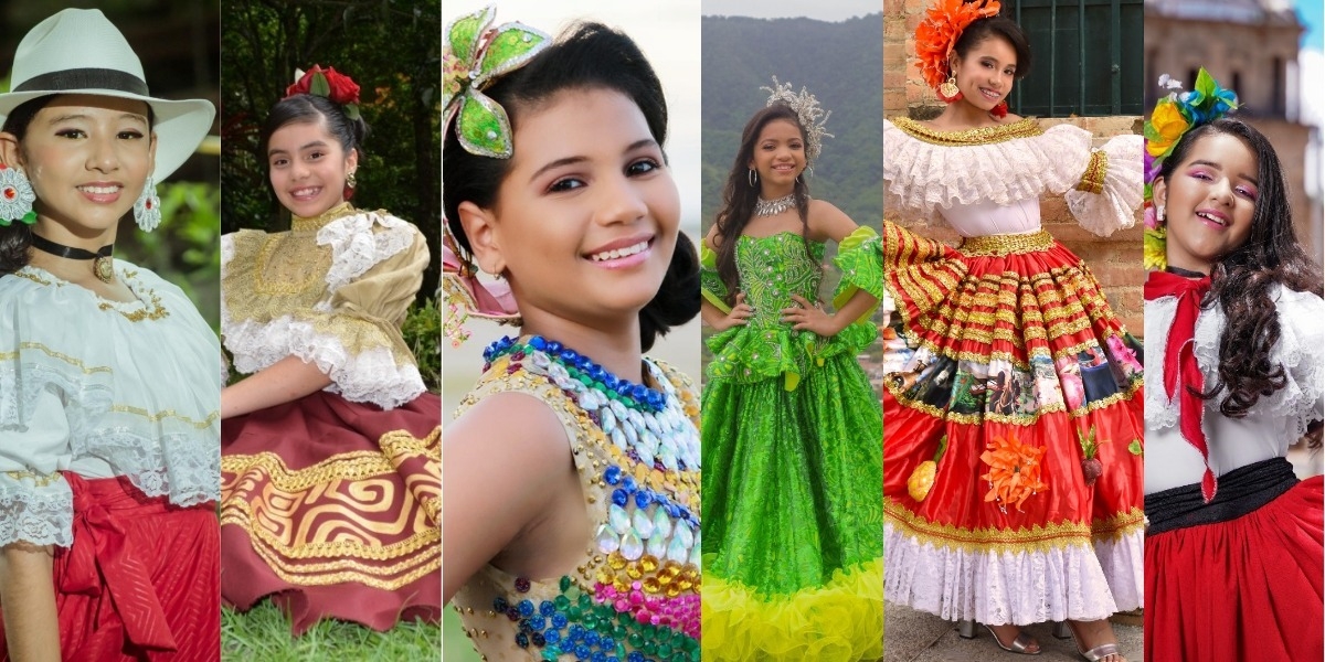 Candidatas al Reinado Infantil del Folclor Colombiano.