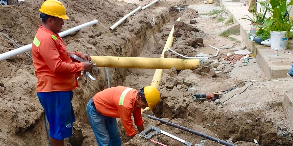 La intervención abarcó la instalación de la red de acueducto y alcantarillado y la extensión de 168 metros de 8 pulgadas en tubería novafort.