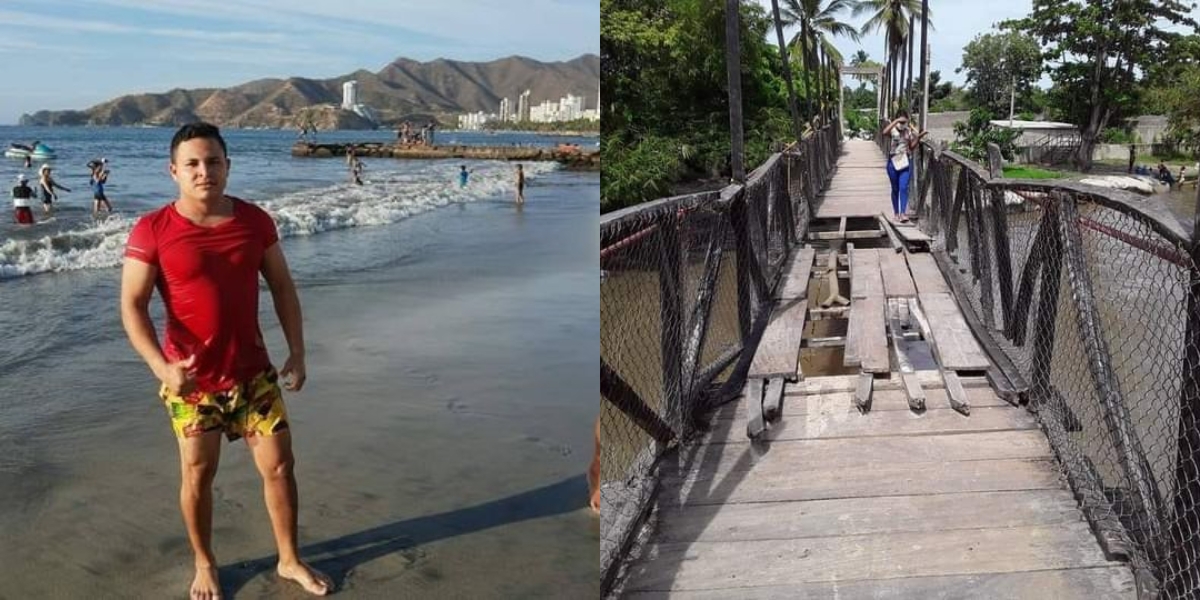 El joven, al parecer, se cayó de este puente el pasado domingo. 