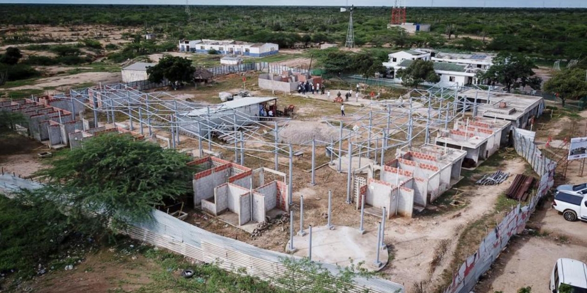 Proyecto de vivienda inconcluso en La Guajira.