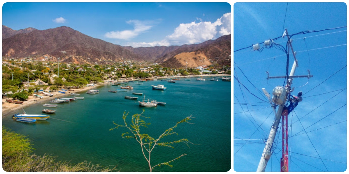 Taganga solamente tuvo 9 horas de energía el domingo pasado.