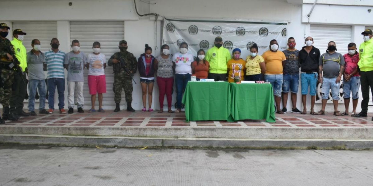 Policía del Magdalena Capturados de 'Los Cosambella'.