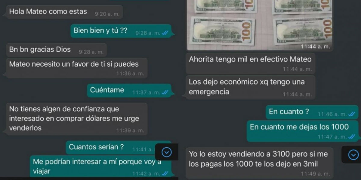 Capturas de conversaciones. cortesía