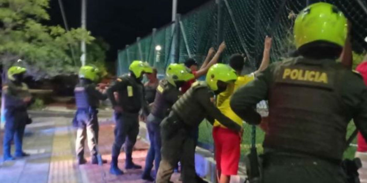 Operativos de la Policía en Santa Marta durante Navidad.