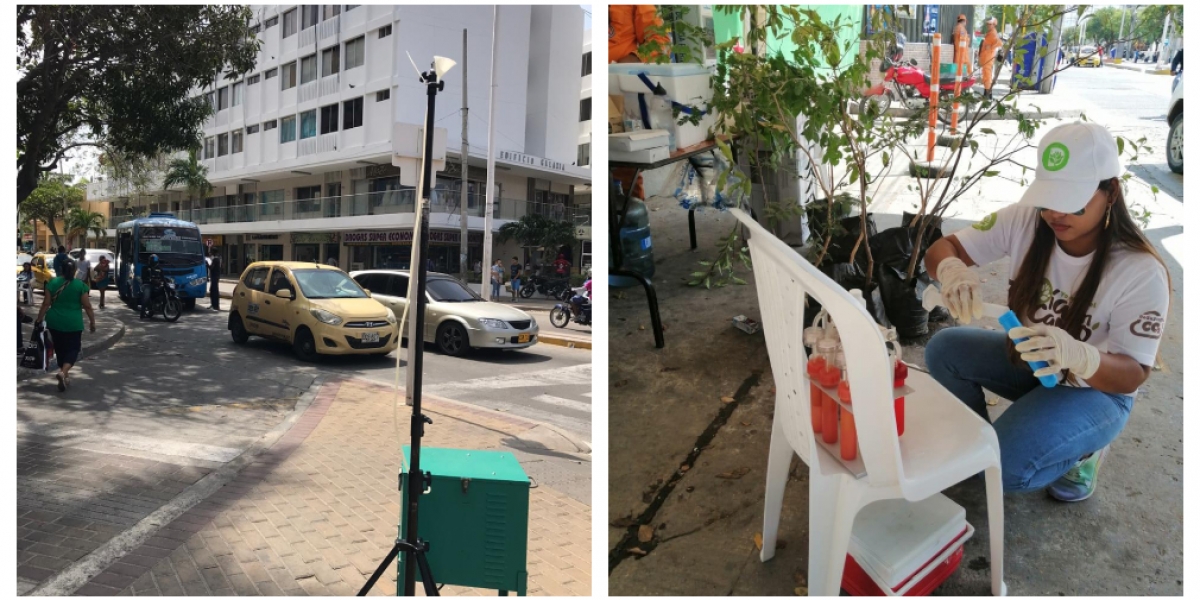 Las muestras fueron tomadas en intersecciones viales con mayor concentración vehicular. 