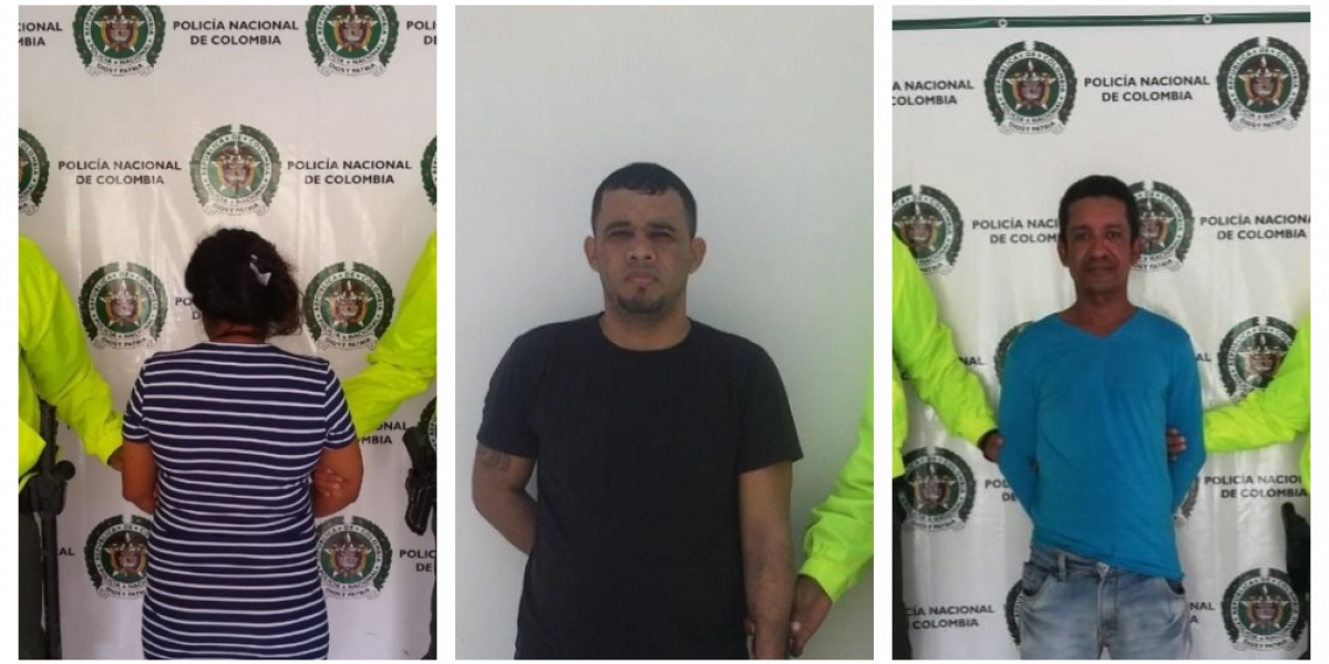 Policía del Magdalena Los tres capturados en Fundación.