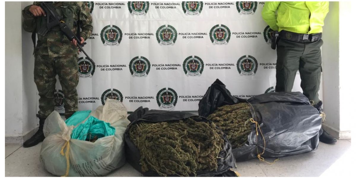 Policía Magdalena La droga, según la Policía, está avaluada en cerca de 25 millones de pesos.