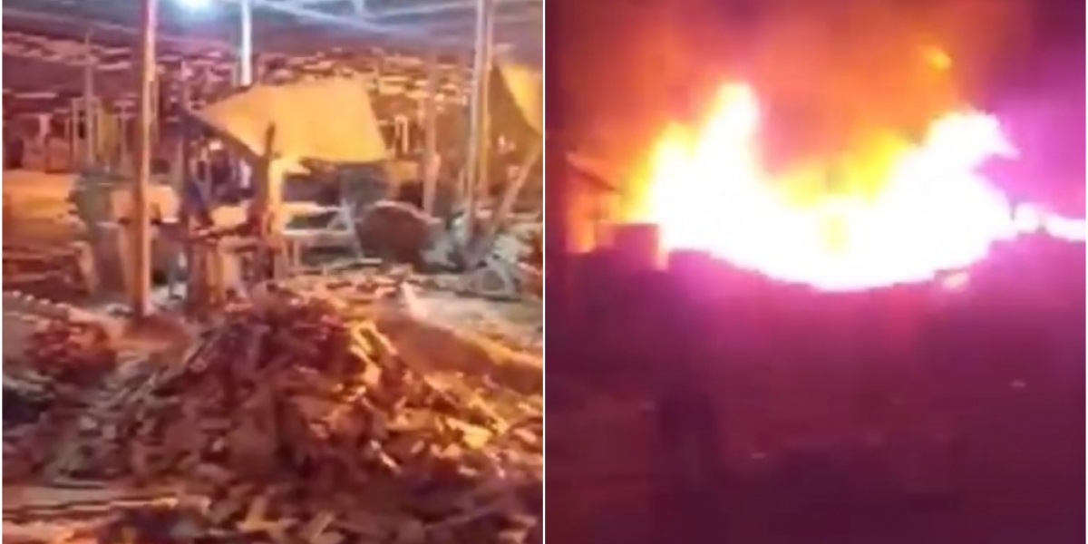 Captura de pantalla El incendio duró aproximadamente nueve horas.