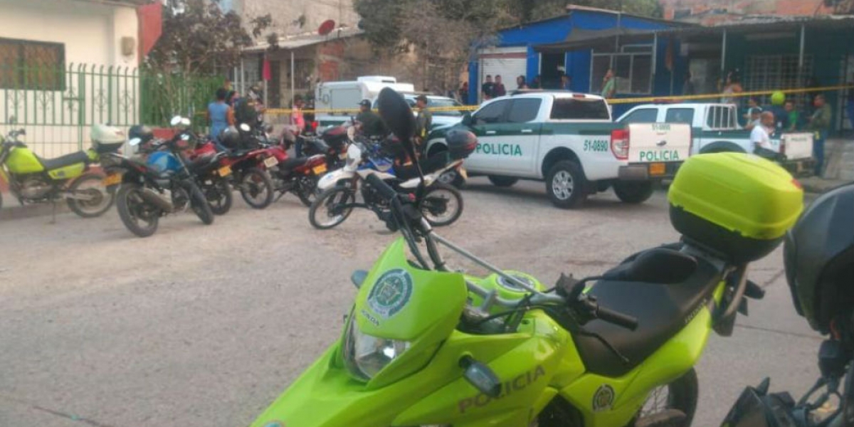 Escena del triple feminicidio en Cartagena.