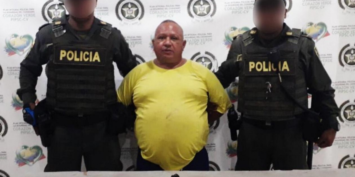 Policía Jairo Antonio Rivera Sierra, capturado.