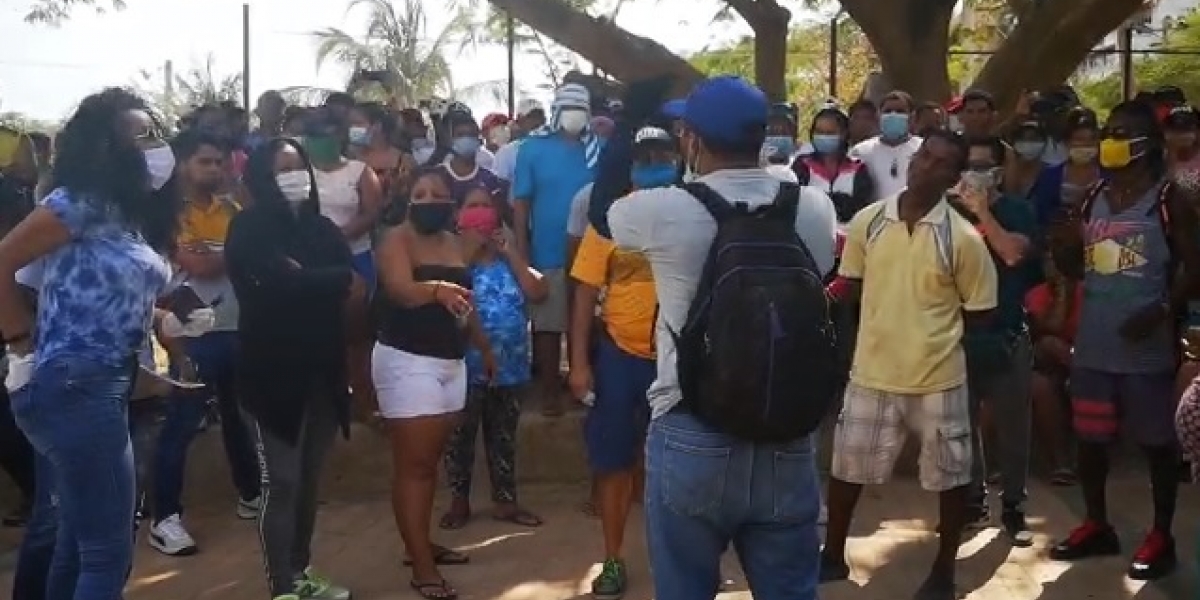 Tagangueros protestan este Viernes Santo contra el coronavirus.