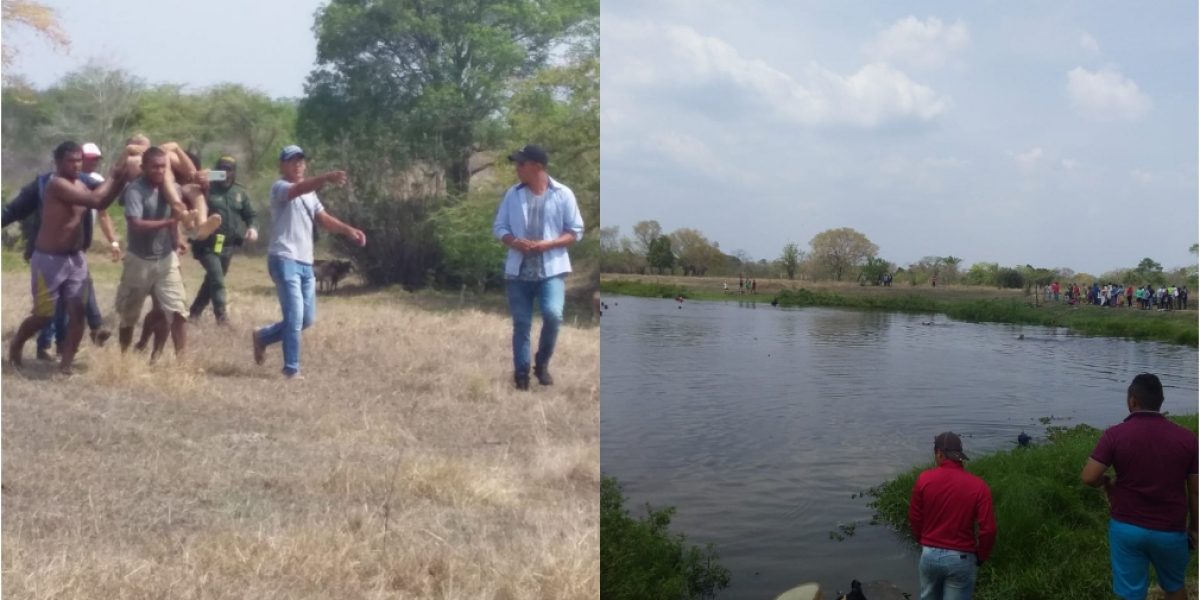 La comunidad alcanzó a llevar a uno de los jóvenes al puesto de salud. 