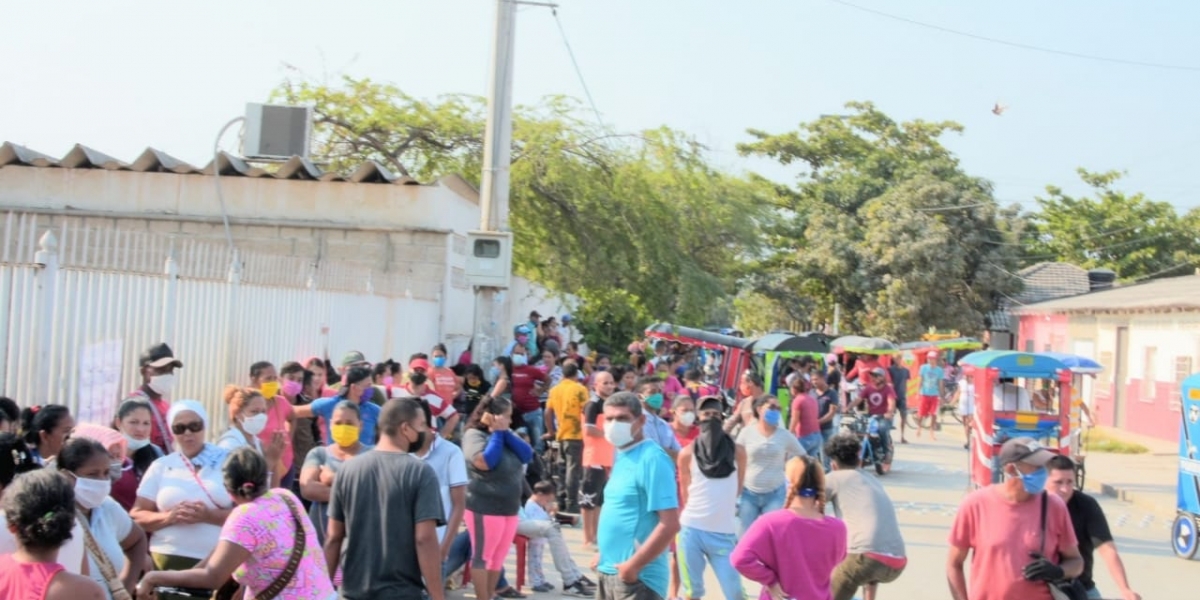 Cortesía Alcaldía de Ciénaga se molestó con la Gobernación por la falta de organización a la hora de entregar los mercados.