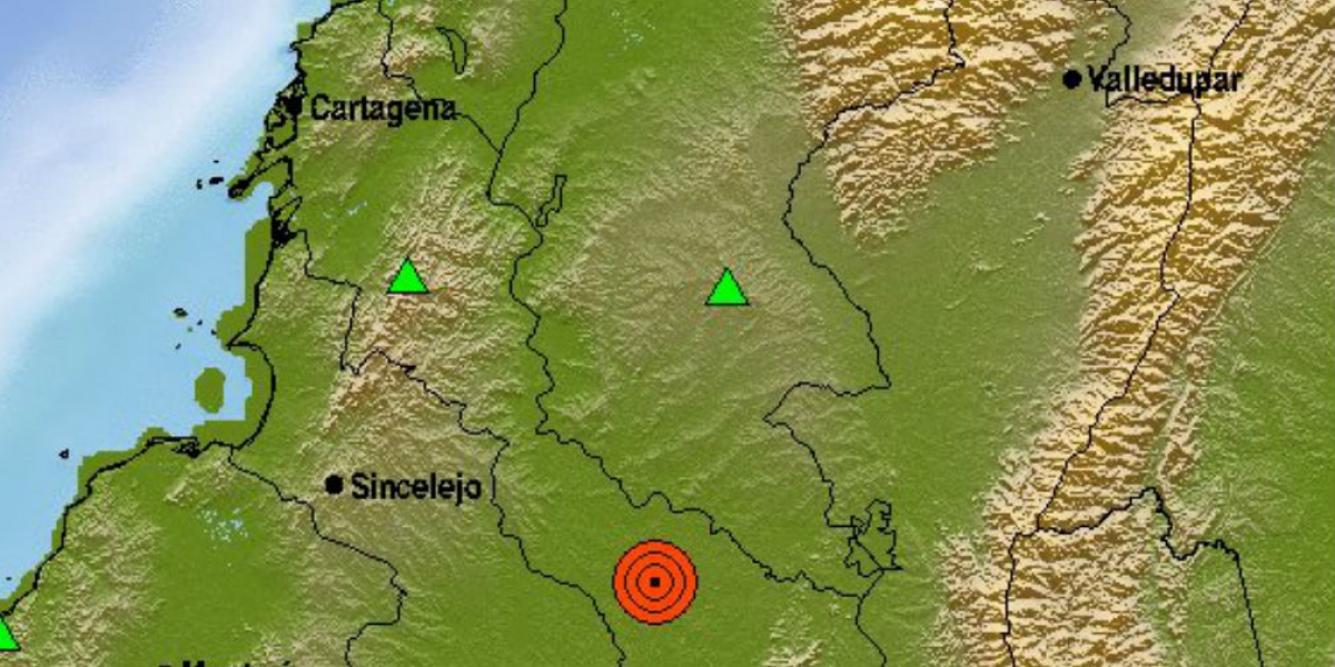 El sismo tuvo como epicentro Pinillos, Bolívar.