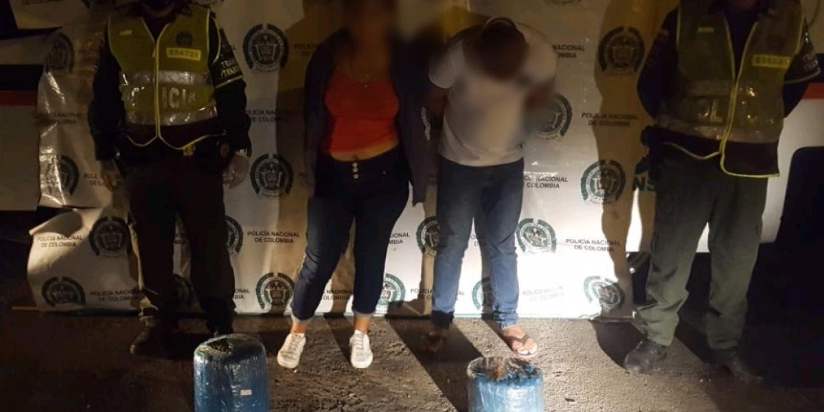 Policía Metropolitana Los capturados fueron identicados como Jaime Luis González Pereira y Tatiana María Ceballos Argel.