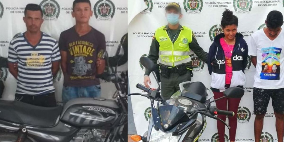 Capturados por robo de motos en Fundación y Plato.