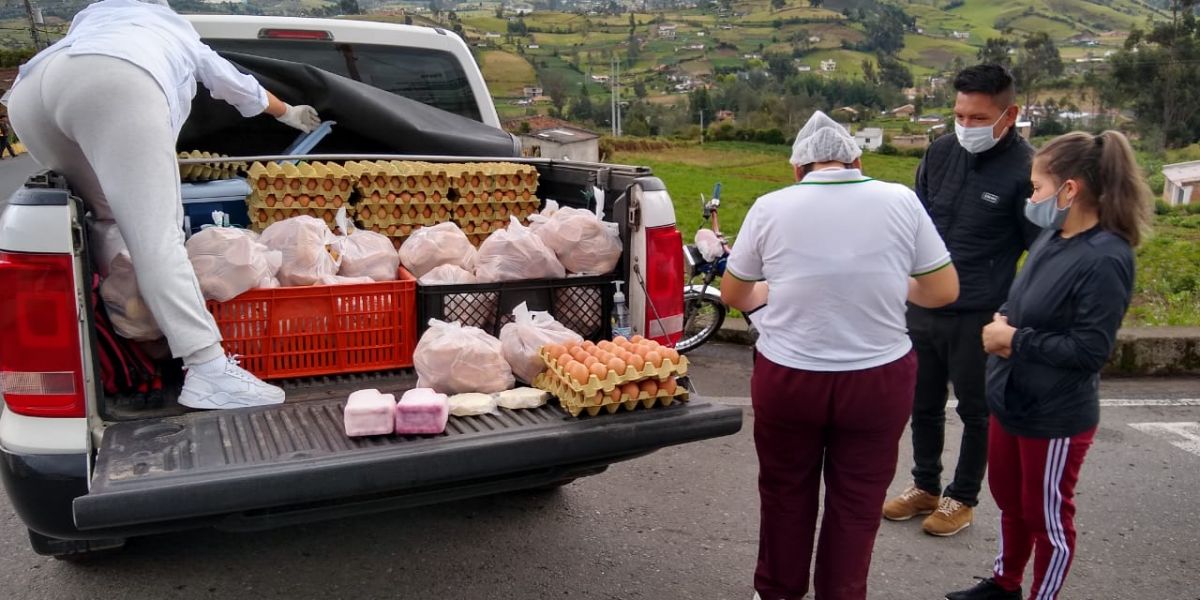Sena Las familias beneficiadas fueron previamente caracterizadas como población vulnerable, debido al aislamiento obligatorio por el Covid-19.