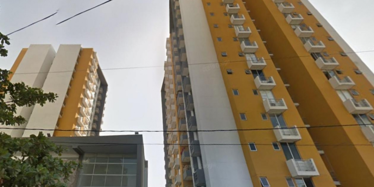 Conjunto residencial de donde cayó el hombre desde el noveno piso.