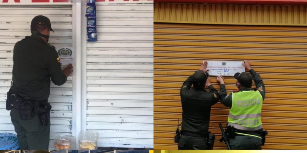 La Policía ha cerrado 42 establecimientos comerciales en el perímetro rural y  urbano del área metropolitana durante la cuarentena.
