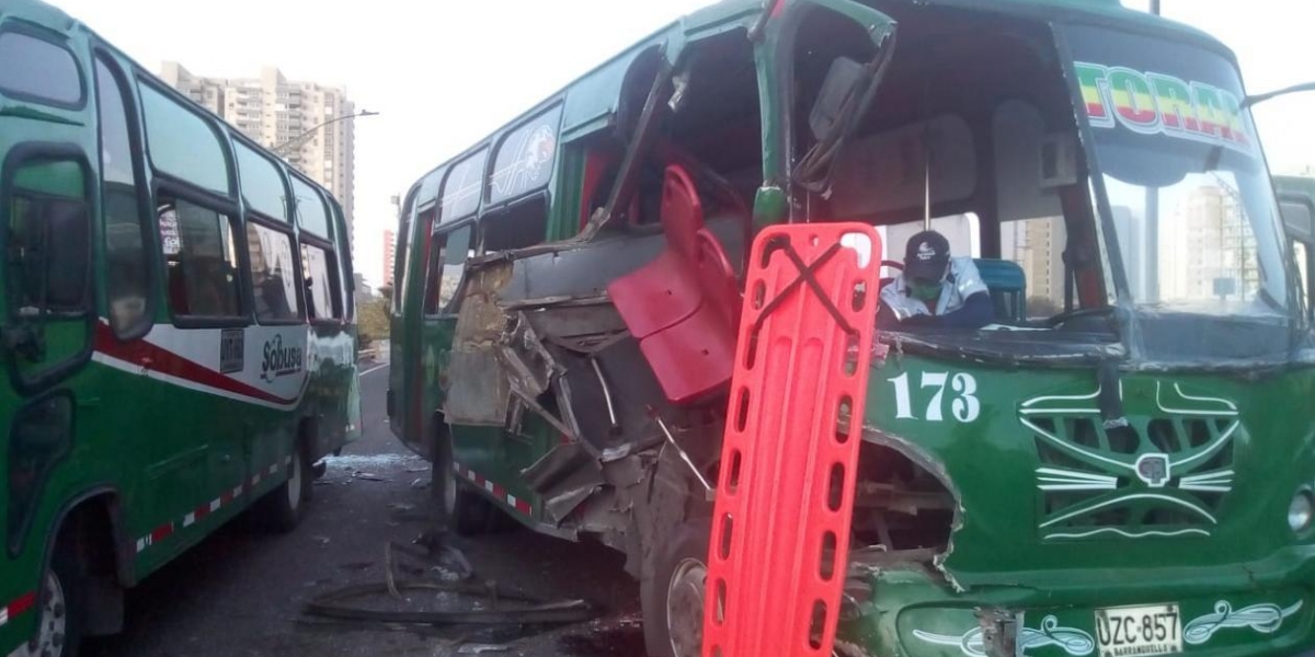 cortesía. Así quedaron los buses.