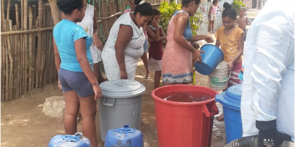 Solo una comunidad fue beneficiada con el suministro de agua. 