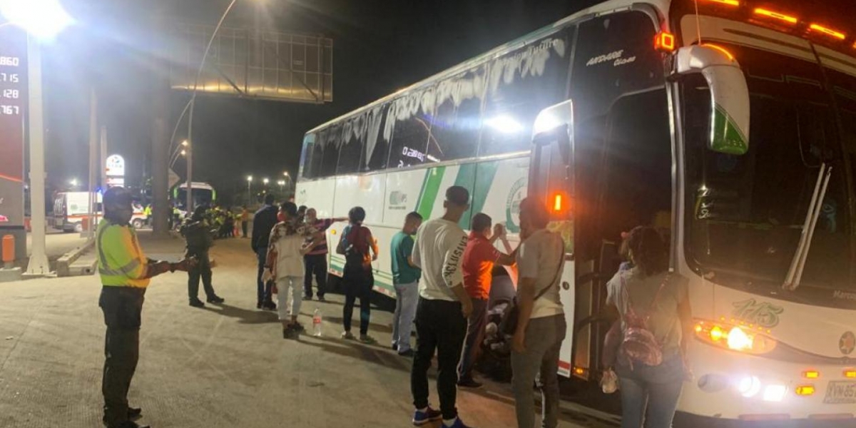 cortesía. Bus inmovilizado.
