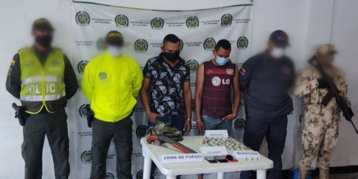 Policía del Magdalena Los capturados fueron identificados como Fabián Yesid Tovar Beleño y Luis Miguel Tovar Beleño.