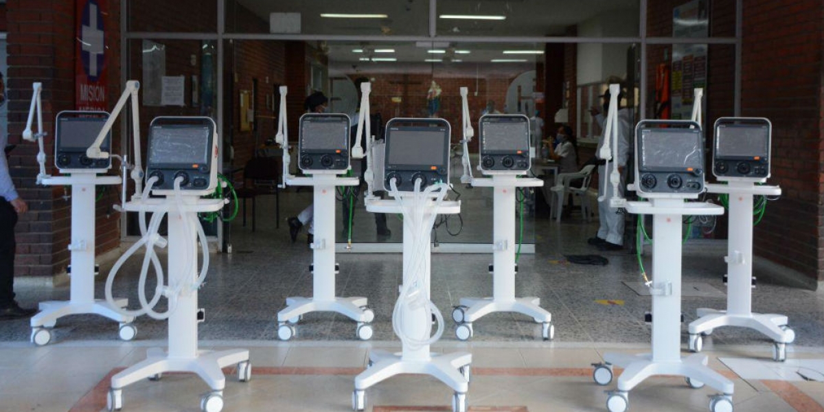 Ventiladores entregados en el Hospital.