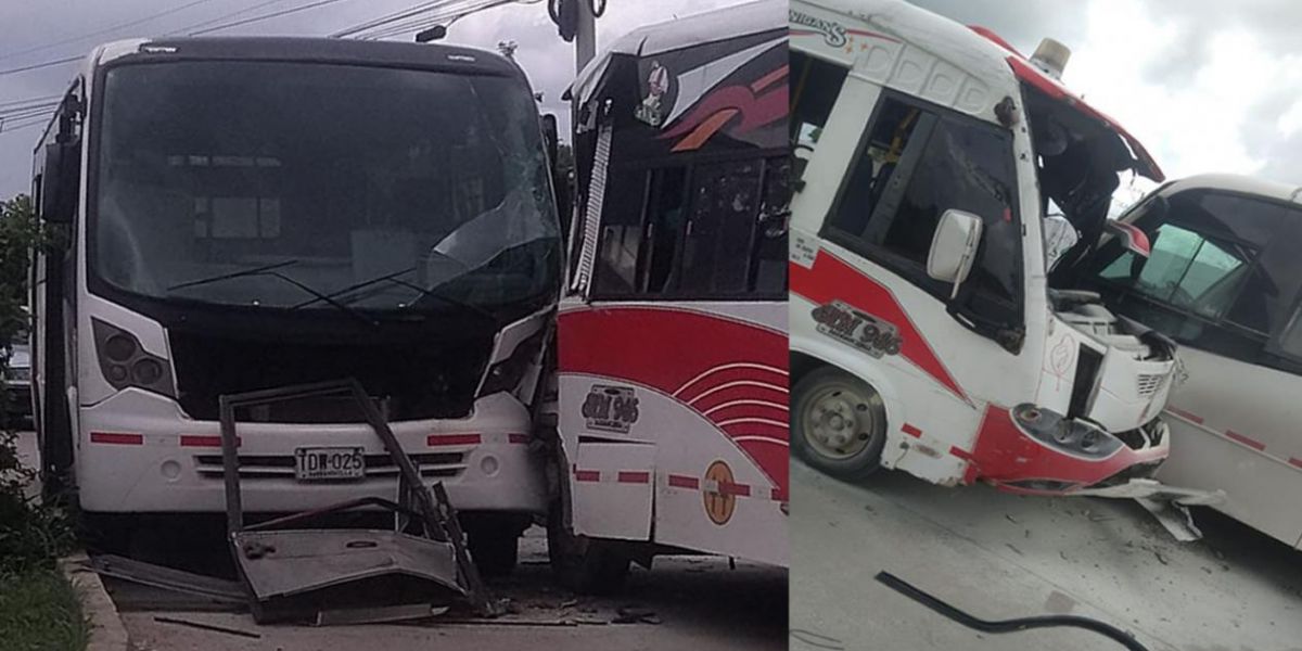 Transmetro Así quedaron los vehículos.