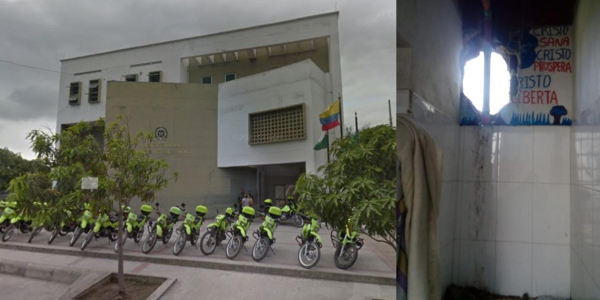 Google Maps Los cuatro capturados se volaron por este hueco que hicieron en la celda de la Estación de Policía de Soledad 2000.