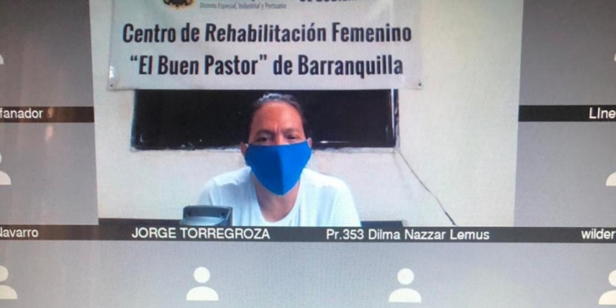 Dalila Duarte fue la única de los acusados que se conectó a la audiencia desde la Cárcel El Buen Pastor.