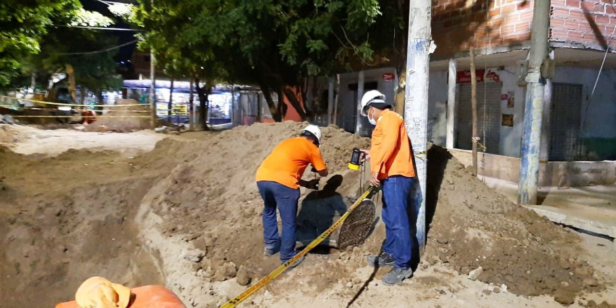 Trabajos de la Essmar en El Pando.