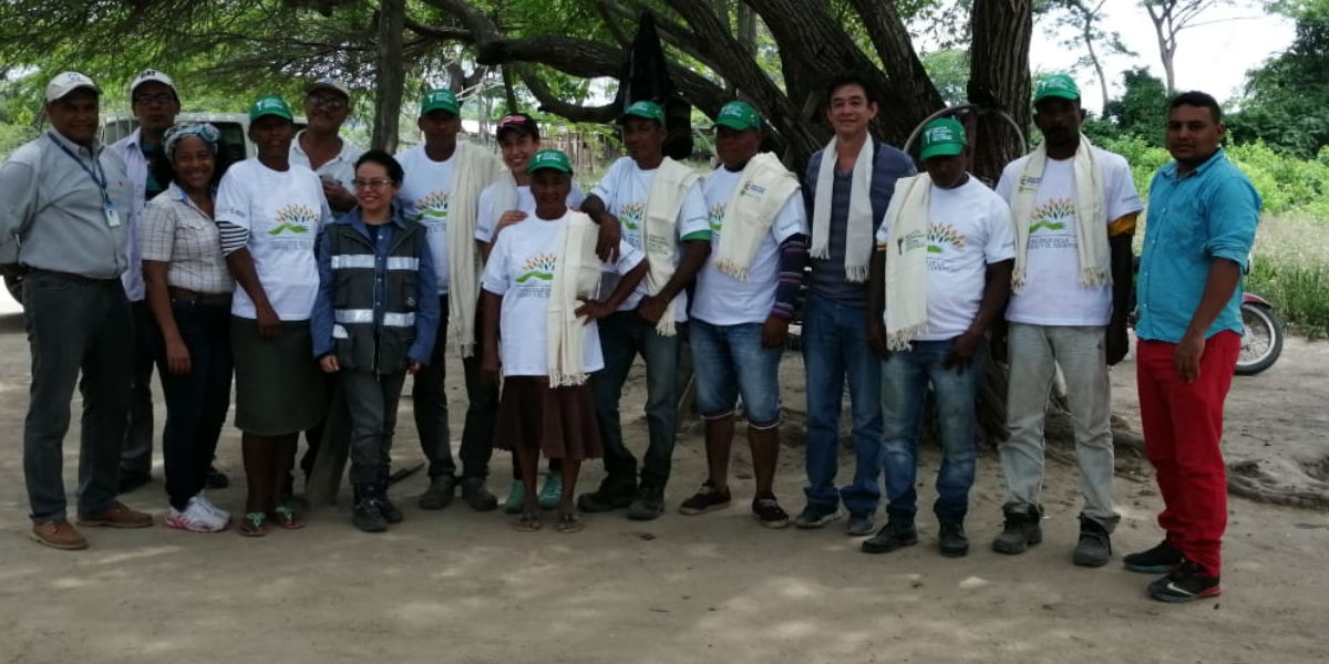 Parte de la comunidad del palenque Rincón Guapo Loveran.