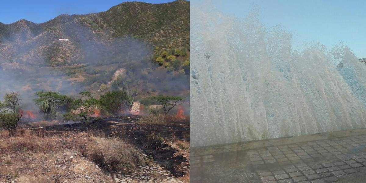 La temporada seca generalmente ocasiona incendios y altos oleajes por los vientos.