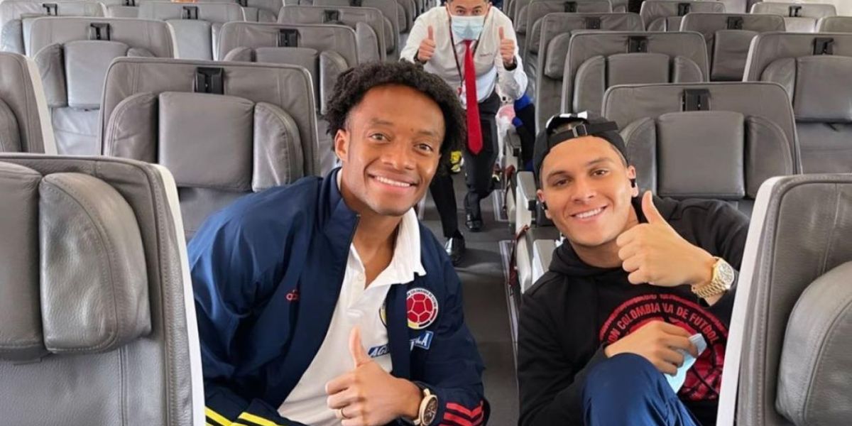 Selección Colombia Juan Guillermo Cuadrado y Juanfer Quintero.