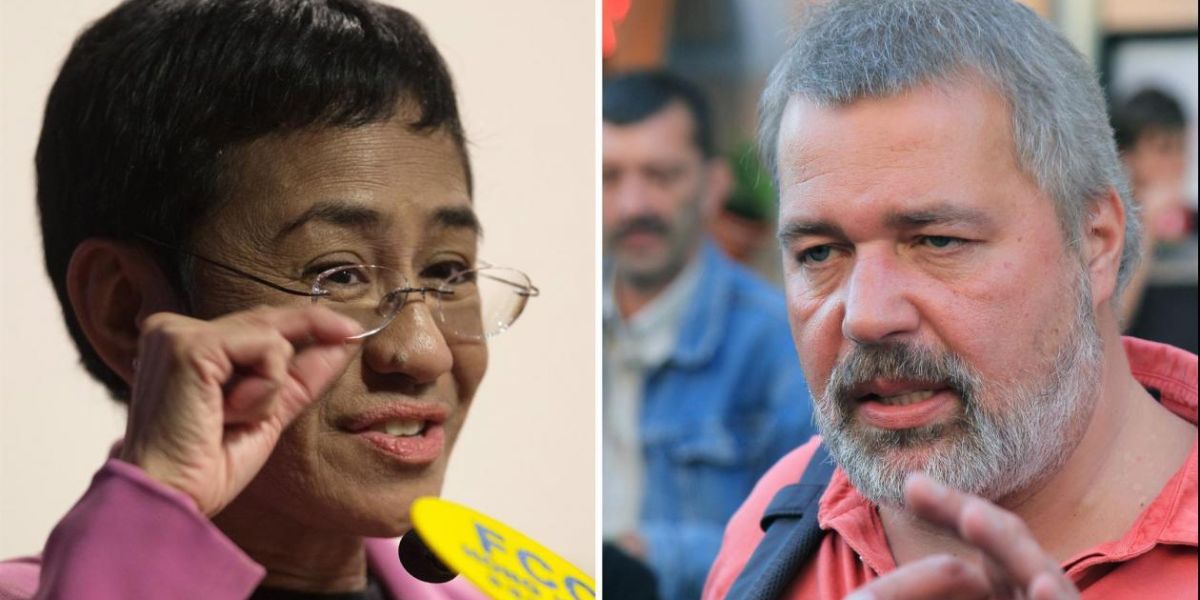 Maria Ressa y Dmitry Muratov.