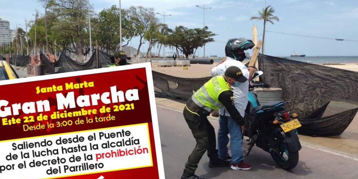Seguimiento.co Los mototaxistas están convocando a protestas en Santa Marta.
