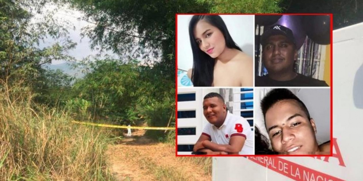 Fotos de los 4 jóvenes asesinados.